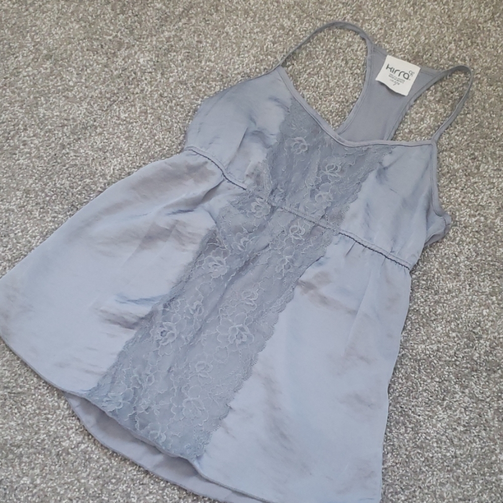 Kirra Gray Lace Tank Top
